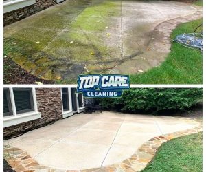 pressure washing concrete patio algea growth in ada mi